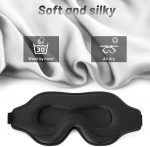 Sleep Mask for Men Women, Upgraded 3D Contoured Cup Eye mask Blindfold, Block Out Light, Eye mask with Adjustable Strap, Breathable & Soft for Sleeping, Yoga, Traveling (Black) - Image 6
