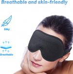 Sleep Mask for Men Women, Upgraded 3D Contoured Cup Eye mask Blindfold, Block Out Light, Eye mask with Adjustable Strap, Breathable & Soft for Sleeping, Yoga, Traveling (Black) - Image 7