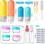 18pack Travel Bottles for Toiletries:Silicone TSA Approved-Containers for Toiletries,Leak Proof Refillable Liqus Shampoo And Conditioner Essentials toiletry Bottles - Image 5