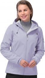 33,000ft Women's Softshell Jacket, Fleece Lined Warm Jacket Light Hooded Windproof Coat for Outdoor Hiking - Image 2