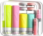 INSFIT Travel Bottles for Toiletries, 17 Pack Leakproof Travel Size Toiletries, Airplane Travel Essentials, Holiday Essentials for Women and Men with Labels/Clear Bag - Image 2