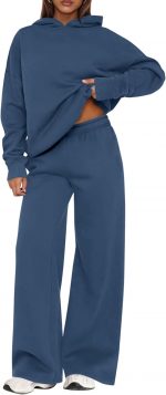 PRETTYGARDEN Womens Sweatsuits 2 Piece Set 2025 Casual Winter Long Sleeve Hoodie Loose Wide Leg Sweatpants Fall Tracksuit - Image 2