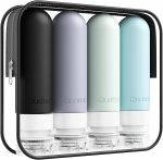 Quatish Travel Bottles for Toiletries【Original Patented】, 3 oz Tsa Approved Leak Proof Travel Size Containers, Silicone Shampoo and Conditioner Bottles, 4 Pack Travel Size Bottles, Grey, 4pack, Casual - Image 2