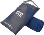 Rainleaf Microfiber Towel Perfect Travel & Sports &Beach Towel. Fast Drying - Super Absorbent - Ultra Compact. Suitable for Camping, Backpacking,Gym, Beach, Swimming,Yoga,Navy Blue,12 X 24 Inches - Image 2