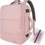 Taygeer for New Ryanair Cabin Bags 40x30x20 Underseat, Travel Backpack Cabin Size, Rucksack for Plane Hand Luggage Backpack for Travelling, Ryan Air Cabin Bag 40x30x20 with Separate Shoe Pouch, Pink - Image 2