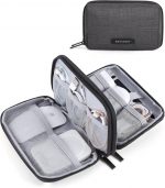 bagsmart Electronics Organizer Travel Case, Cable Organiser Pouch, Travel Essentials, Tech Organiser, Travel Accessories Bag for Charging Cable, Flash Drive, Power Bank, USB, Black - Image 2