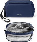 tomtoc Electronic Organiser Travel Pouch, Water Resistant Dual Compartment Tech Pouch Daily Essential Organisation Storage Bag for Charger, Cord, Power Bank, Accessories Travel Essentials - Image 2