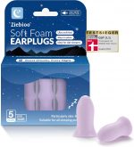 𝐓𝐎𝐏 𝟐𝟎𝟐𝟒 Ziebioo Super Soft Foam Ear Plugs for Sleep, Ergonomic Design, 36dB SNR Noise Cancelling Hypoallergenic Earplugs for Snoring Blocking, Flying, Studying, Work - Image 2