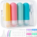 16 Pack Travel Bottles for Toiletries,TSA Approved Silicone Squeezable Travel Shampoo Bottles, 3oz Leak Proof Refillable Toiletry Cosmetic Containers, 16PCS/Colorful, 3 ounces, Colorful - Image 2