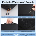 Teskyer Cable Organiser Bag - Portable, Large Capacity, Waterproof, Travel Gadget Bag, Travel Accessories, 25 x 17 x 8 cm, Black - Image 4