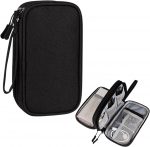 Travel Cable Organiser Bag, Double Layer Tech Pouch for Gadgets, Waterproof Electronics Accessories Storage Case, Holiday Essentials for Men Women, Portable Charger Bag for Trip, Black - Image 3