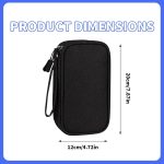 Travel Cable Organiser Bag, Double Layer Tech Pouch for Gadgets, Waterproof Electronics Accessories Storage Case, Holiday Essentials for Men Women, Portable Charger Bag for Trip, Black - Image 4