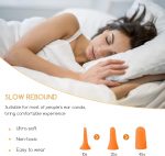 Soft Foam Ear Plugs with Aluminum Carry Case, 60 Pairs - 38db Noise Reduction Sponge Earplugs Noise Cancelling Ear Plugs for Sleeping, Travel, Concerts, Studying, Work, Loud Noise (Orange) - Image 4