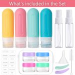 16 Pack Travel Bottles for Toiletries,TSA Approved Silicone Squeezable Travel Shampoo Bottles, 3oz Leak Proof Refillable Toiletry Cosmetic Containers, 16PCS/Colorful, 3 ounces, Colorful - Image 3