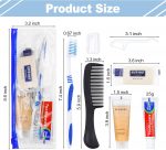 Pack of 3 Hygiene Kit, Hygiene Kit Bulk, Individually Packed, Travel Hygiene Kit with Toothbrush, Toothpaste, Comb, Shampoo, Soap and Floss Picks, Home, Suitable for Hotel, Camping, Travel - Image 3