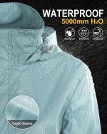 33,000ft Women's Rain Jacket Waterproof Lightweight Packable Raincoat with Hood for Golf Hiking Travel Windbreaker - Image 5