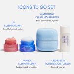 LANEIGE Icons To Go Set: Cream Skin, Water Bank Cream, Lip Sleeping Mask, Water Sleeping Mask, Travel Size, Full Size, Hydrate, Barrier-Boosting - Image 3