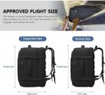Gieury Carry On Backpack, 50L Travel Backpack, Luggage Backpack TSA Flight Approved Laptop Backpack for Men & Women, Large Expandable 40L Daypack Lightweight Business Weekender Bag, Black - Image 4