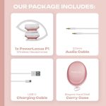 PowerLocus Wireless Bluetooth Over-Ear Stereo Foldable Headphones, Wired Headsets Noise Cancelling with Built-in Microphone for iPhone, Samsung, LG, iPad (Rose Gold) - Image 6