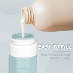 Redfly 4 Pack Silicone Travel Bottles for Toiletries - TSA Approved LeakProof Holiday Travel Essentials, BPA Free Squeezable Containers for Shampoo & Conditioner with Clear Bag & Labels (Gray) - Image 3