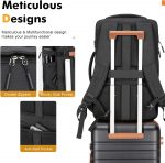 Luggage Sets 3 Piece with Spinner Wheels, Lightweight PC Hardside Suitcase with TSA Lock & YKK Zippers, 20 Inch Carry On Luggage with Travel Bag for Men and Women, Grey, Black, 3 Piece Set - Image 7