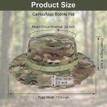 Safari Hat, Army Hat and Bush Hat for Explorers, Explorer Hat with Wide Brim Design, Camouflage Round Edge Hat Suitable for Various Exploration Activities and Bush Adventures - Image 3