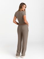 LILLUSORY 2 Piece Lounge Wear Sets for Women UK Summer Cap Sleeve T Shirts Wide Leg Tracksuits Casual Co Ords with Pockets - Image 4