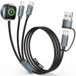 3 in 2 for Apple Watch iPhone Charger Cable Travel Essentials Multi Cable | Upgraded for iWatch Charger/L Cable/USB C Cable, Multi Fast Charging Cable Compatible with iWatch Series,iPhone 17-11 - Image 2