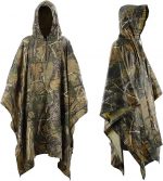 Waterproof Rain Cape Raincoat, Rain Poncho for Outdoor Camping Military Cycling Traveling, Hooded Rainwear with Emergency Grommet Corners for Shelter Use - Image 2