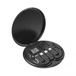 ZALUJMUS Multifunctional Data Cable Storage Box Adaptor for IOS Devices, USB-C and Micro-USB Devices Universal Data Transfer Cable (Black) - Image 2