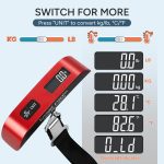 travel inspira Luggage Scale, Portable Suitcase, Weighing Scales (Red) | Travel Accessories for Luggage, 110lb/50kg, Unit Conversion, Temperature Measurement, Auto Off, Battery Included - Image 4