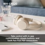 Sony WH-CH520 Wireless Bluetooth On-Ear Headphones, Lightweight Design, Up to 50hr Battery Life, Quick Charge, EQ, Clear Call Quality, iOS & Android - White - Image 4