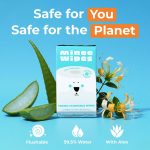 Impossibly Compact Travel Flushable Wipes - 99.5% Water and Aloe - Safe for Sensitive Skin - Travel Essentials for Adults, Kids & Babycare, Unscented, 8 Pack 48 Wipes - Image 7