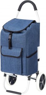 Replacement Bag for Grocery Cart/Shopping Cart - Waterproof Trolley Bags, for Aluminium Alloy Frame, 13inx9.5inx21.6in (Blue) - Image 6