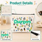 Charging Cable Organiser Bag, All My Charging Stuff Travel Pouch, Double-Sided Printing Makeup Bag Gifts for Women Men Cable Bag with Zipper Travel Gifts for Friends Daughter Son - Image 2