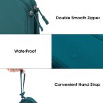 Arae Electronic Accessories Organizer, Travel Essentials Cable Bag with Double-Layer Storage for Cables, Cards, Chargers - Dark Green, M - Image 4