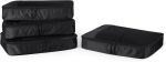 Amazon Essentials 4-Piece Packing Cubes Travel Accessories Set, Luggage Organiser with Double Zip, Mesh Top, Polyester, Large, Black (Previously Amazon Basics)