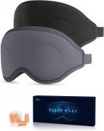Aosun Sleep Mask, 2 Pack of Super Soft and Comfortable Eye Mask for Sleeping, 100% Blackout Sleep Aid Eye Mask for Men & Women with Adjustable Straps, Suitable for Travel, Night Sleeping, Nap