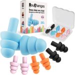 Ear Plugs for Sleep Soft Silicone Reusable, Earplugs for Sleeping Noise Cancelling(4Pairs) Multicoloured - Image 2