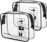 Lermende Clear Toiletry Bag TSA Approved Travel Carry On Airport Airline Compliant Bag Quart Sized 3-1-1 Kit Luggage Pouch. - Image 2