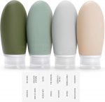 Opret 100ml Silicone Travel Bottle for Toiletries, 4 Pack Leak Proof