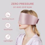 OLESILK Sleep Mask, 100% Natural Mulberry Silk Eye Mask for Women and Men with Adjustable Strap, Large in Size, Blindfold for All Night Sleep, Pink - Image 3