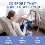 BASIC CONCEPTS Airplane Foot Rest (Travel Comfortably), Perfect Foot Hammock for Airplane or Plane Travel - Black, Fabric, Aluminum Alloy Frame, Footrest, Adjustable - Image 2