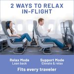 BASIC CONCEPTS Airplane Foot Rest (Travel Comfortably), Perfect Foot Hammock for Airplane or Plane Travel - Black, Fabric, Aluminum Alloy Frame, Footrest, Adjustable - Image 3