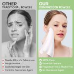 Large Disposable Compressed Towels, Thick Disposable Compressed Face Towels, Disposable Face Towels, Mini Face Towels, Lick Towels for Beauty Salon, Travel, Home (Pack of 20, Green) - Image 3