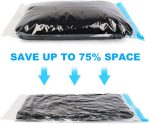 ALMING Compression Bags for Travel - 12 Pack Space Saver Bags - No Vacuum or Pump Needed - Vacuum Storage Bags for Travel Accessories - Transparent - Image 2
