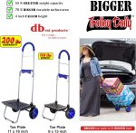 dbestproducts Shopping Grocery Foldable Cart, Polyester, Blue, Bigger - Image 2