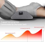 Naroote Lumbar Support Pillow, USB Heating Memory Foam Back Support Pillow with Three Heat Modes, Breathable & Ergonomic Design, Effective Fatigue Relief, Ideal for Bed Sleeping (Classic Gray) - Image 2