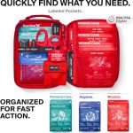 SurviveX Small First Aid Kit for Car, Travel & Home - Emergency Kit for Hiking, Camping, Backpacking and Outdoor - Includes Zip Stitch Wound Closure Strips - Image 3