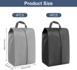 Shoe Bags 8 Pack Travel Shoe Bag Waterproof Shoe Storage Bags Travel Shoe Bags Organizer for Travel Storage and Home Use (Black, Gray) - Image 2